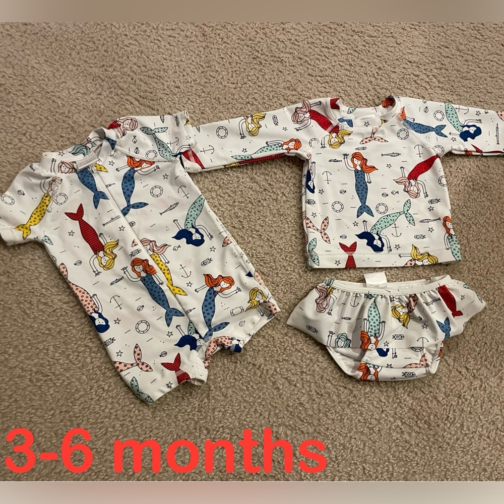 Mermaid Print Baby Outfit Set